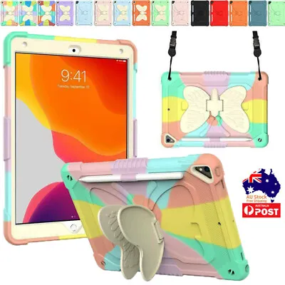 Heavy Duty Case Kids Butterfly Cover For IPad 9/8/7/6/5th Mini Air 2/3/4 Pro 11 • $28.89