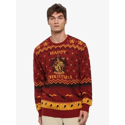 $99.99 • Buy Harry Potter M Gryffindor Emblem Crest Holiday Ugly Christmas Sweater Cosplay