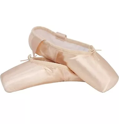 IJONDA Adult Ballet Pointe Shoes For Girls Women With Toe Pads And Mesh Bag 7.5 • $19