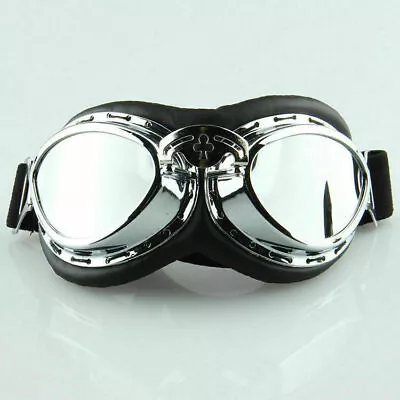 Motorcycle Pilot Style Vintage Goggles Over Glasses Riding Racing Adult Unisex • $12.15