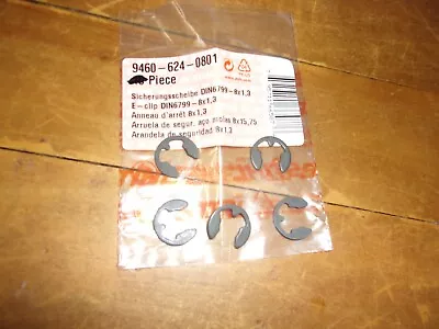 Lot Of 5 Stihl OEM E-Clip's 8X1.3 (5) 9460-624-0801 026 029 066 018 024 #GL-N6A3 • $10.45