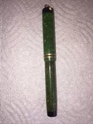 Vintage Sheaffer Lifetime Marbelized Jade Green Pen White Dot Bale Loop • $29.85