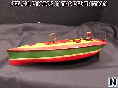 NobleSpirit No Reserve (CC) Vintage Lindstrom Tin Toy Wind-Up Speed Boat • $7.50