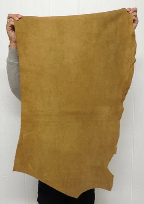 $23.25 • Buy TOBACCO  BUFFALO Bison Leather Hide For Native Crafts Moccasins Buckskins Bags
