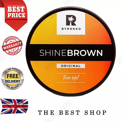 Byrokko SHINE BROWN Premium Tanning Accelerator Cream 1 TUB X 50/190ml Sunbed • £7.99