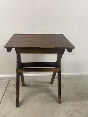 £10 • Buy Vintage Authentic Old Wooden School Desk