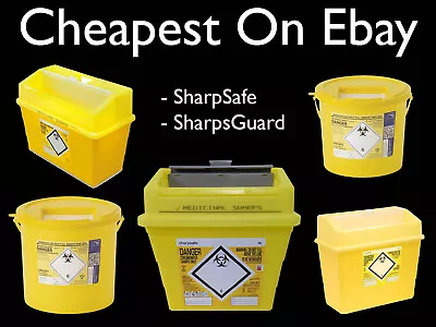 Sharpsafe Sharps Bin Medical Waste* Tattoo Syringe Needle Insulin Blades • £13.99