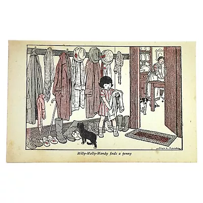 Milly Molly Mandy Book Plate Illustration Print 7x4.5” Vintage Childrens Stories • $7.97