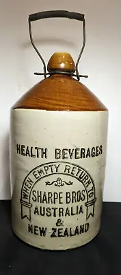 Antique Sharpe Bros Demijohn Jug Health Beverages In Original Condition • $175
