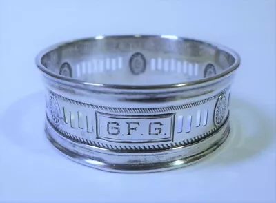 Antique WEBSTER STERLING SILVER NAPKIN RING GFG Monogram Neoclassic Design 2  Rd • $49.99