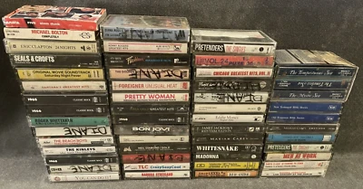 $15.50 • Buy Vintage Cassette Tape Lot 57 Mixed Bundle Rap, Rock, Classics