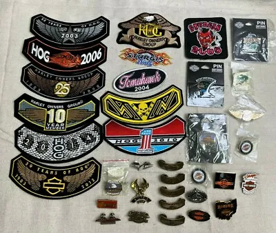 LARGE Lot Harley Davidson Patches And Pins HOG Sturgis Owners Group NEW MINT VTG • $79.99