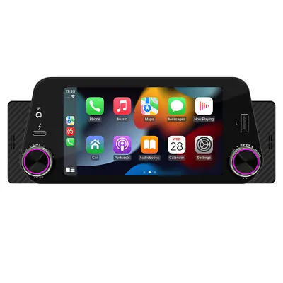 1 Din Car Stereo Radio Bluetooth Multimedia Player Wireless CarPlay Android Auto • $122.54