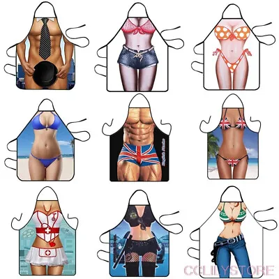 Sexy Apron Kitchen Funny Muscle Man Women Cooking Pinafore Home Cleaning Tools • $9.99