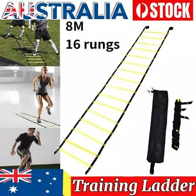 Speed Training Equipment Set Soccer Football Agility Ladder Cones Hurdles Set • $16.98