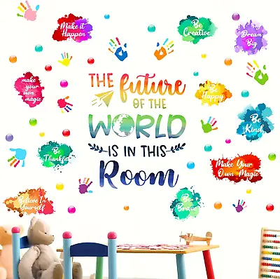 $14.99 • Buy Kids Wall Decals Classroom Decals Colorful Inspirational Wall Decals Daycare Dec
