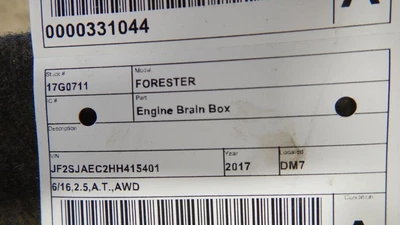 $118.99 • Buy ECU Computer Engine ECM Electronic Control Module Beside Glove Box Fits 17 FORES