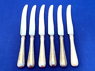 Vintage RODD Set 6 EPNS KNIVES Nemesia Pattern • $18.50