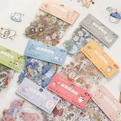 $3.19 • Buy 46Pcs Paper Stickers Decors Stationery Bullet Journal Japanese Style Gift Book 
