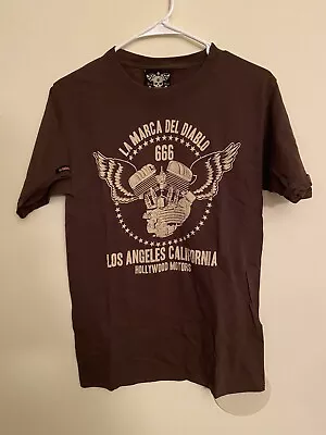 La Marca Del Diablo Mens T-Shirt Los Angeles Hollywood Motors Size Small S • $10.97