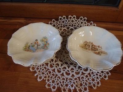 $10 • Buy J & G Meakin Sunshine Bowls X 2 Old Tabbard Inn And Lord Nelson