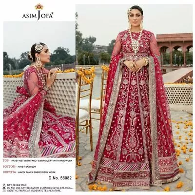 £65.98 • Buy Asim Jofa Pakistani Suit Anarkali Shalwar Kameez Indian Wedding Partywear Eid 