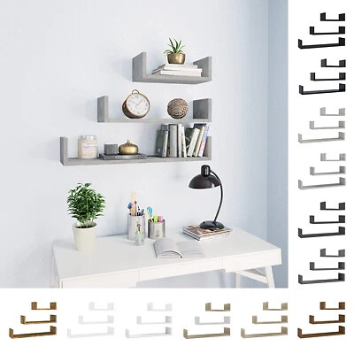 £21.99 • Buy 3x Wall Display Shelf Chipboard Floating Hanging Shelf Multi Colours VidaXL