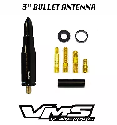 Vms Racing 3  Cnc Bullet Antenna Black For 00-09 Honda S2000 • $16.95