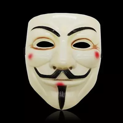 Halloween Anonymous Mask For V Vendetta Guy Fawkes Hacker Cosplay Costume Movie • $8.49