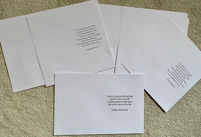 £1.25 • Buy 20 X GREETING CARD VERSE INSERTS - Various Sizes - BIRTHDAYS & OCCASIONS