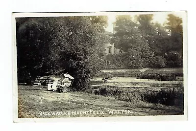 Surrey Postcard Walton On Thames Backwater & Mount Felix • £3.50