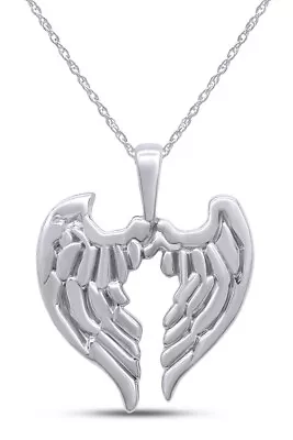 Guardian Angel Wings Pendant Necklace With 18  Chain In 925 Sterling Silver • $55.19