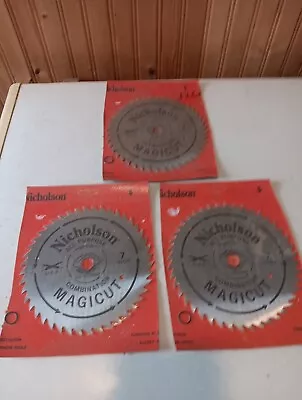 3 Nicholson 7 ” Magic Cut All Purpose Combination USA  Saw Blades Steel • $15