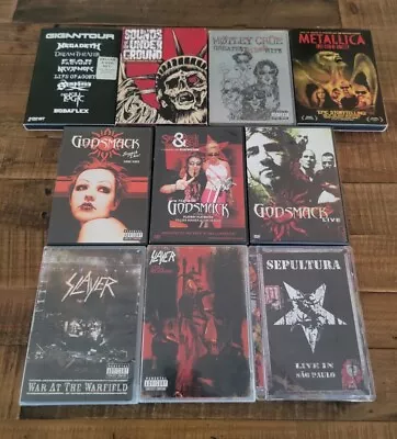 10 PRE OWNED Music DVD Lot HEAVY METAL Hard Rock Concert • $25