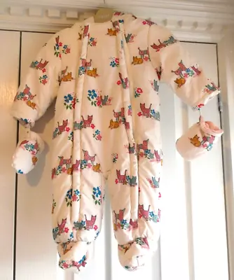 £9.99 • Buy Beautiful John Lewis Girls Cat & Dog Design Snowsuit 6 - 9 Months New Tagged