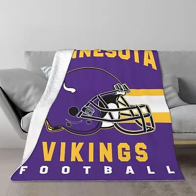 Minnesota Vikings 2-deck Travel Blanket Soft Sofa Blanket Bed Blanket 60 X50  • $28.49