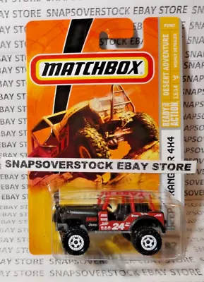 2009 Matchbox Black Jeep Wrangler 4x4 Desert Adventure #13/14 Mbx #87 Vhtf • $13.95