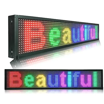 P6 Outdoor Full Color 40 X 18 Inches Led Sign WIFI And USB Programmable Led S... • $275.18