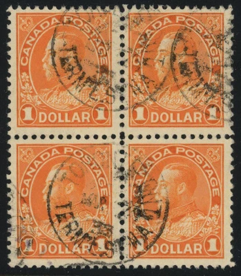 $14.50 • Buy Canada Scott# 122 USED Block Of 4 SCV $40  (421392)