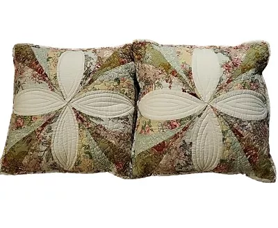 JCPenny Home Collection Patchwork Quilted & Embroidery Cover Throw Pillows   • $42