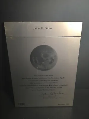 1972 Vintage NASA IBM Saturn Apollo MOON Space Rocks Memorabilia Plate • $350