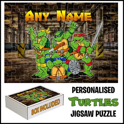 Personalised Ninja Turtles Jigsaw Puzzle-Best Gift - Add Any Name • £11.99