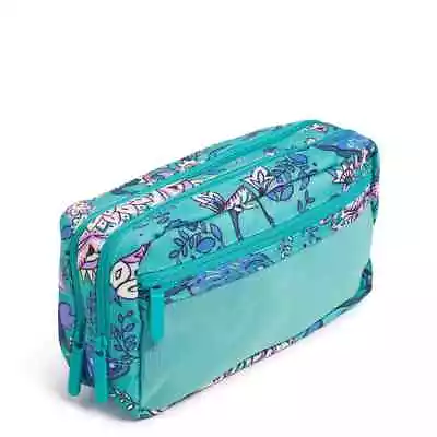 Vera Bradley Lighten Up Deluxe Organizer Peacock Garden Makeup Tech School • $28.49