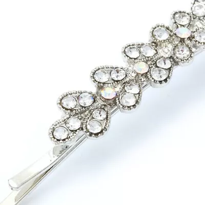 £3.30 • Buy Sparkly Diamante Crystal Hair Slide Grips  Bobby Pins  Metal Hair Pins UK