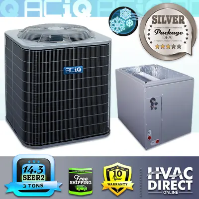 3 Ton 14.3 SEER2 ACiQ Central Split AC Air Conditioner Condenser & A Coil • $2232.50