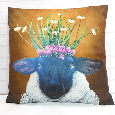 Sheep Cushion Cover Decorative Country Farmhouse Animal Vintage Boho Gift D/S • £9.99