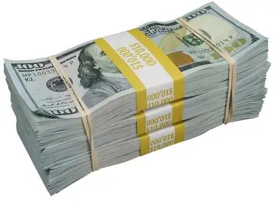 CASH MONEY STACK GLOSSY POSTER PICTURE PHOTO BANNER PRINT 100 Dollar Bills 5675 • $11.99