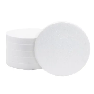 6 Pack Round Foam Circles For Crafts White Discs For DIY Projects 8 X 8 X 1 In • $16.99