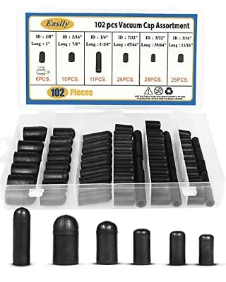 Rubber Vacuum Caps Plug Kit 102 PCS Assorted Vacuum Plugs Hose End Caps Twist On • $12