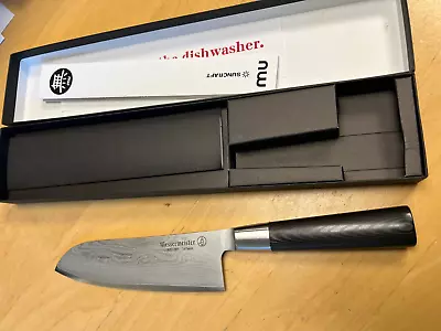 Messermeister Mu Micarta 6.5  Santoku Knife Damascus Blade - Brand New - MU-203 • $133.95